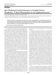 IgG-Mediated Food Intolerance in Irritable Bowel ... - ResearchGate