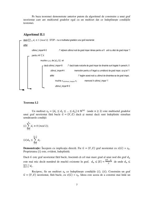 LecÅ£ii complementare de teoria grafurilor