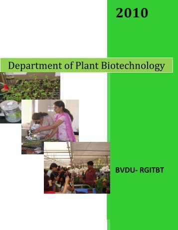 Department of Plant Biotechnology - Bharati Vidyapeeth Deemed ...