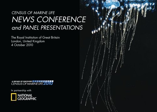 News Conference and Panel Presentations - Census of Marine Life