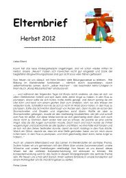 Elternbrief Herbst 2012 - Familienzentrum St. Martin Benninghausen