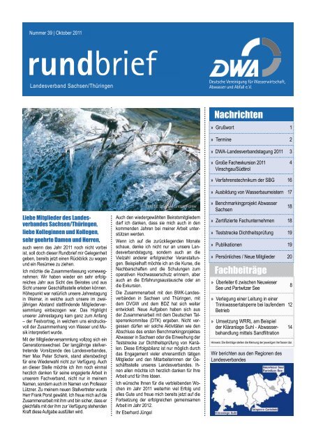 rundbrief - DWA Landesverband Sachsen/Thüringen