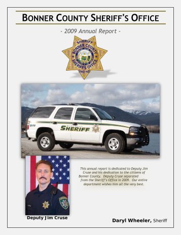 Bonner County Sheriff's Office 2009 Annual Report