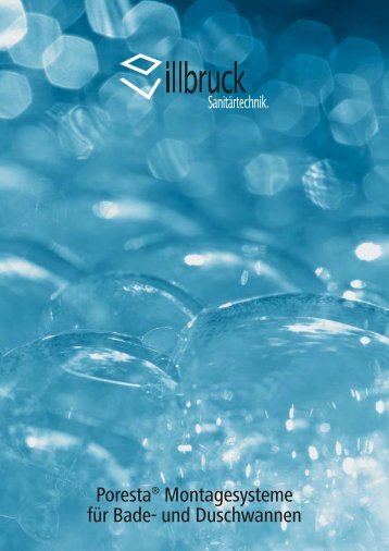 Poresta® Montagesysteme für Bade- und Duschwannen