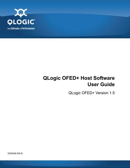 QLogic OFED+ Host Software User Guide, Rev. B