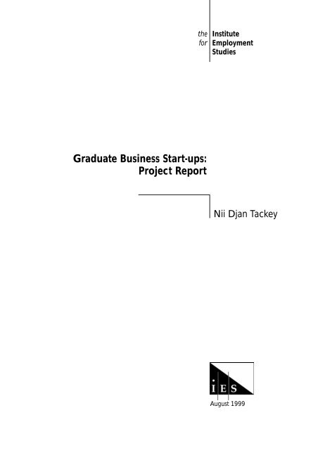Graduate Business Start-ups Project Report - The Institute for ...