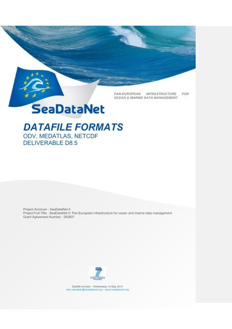 Datafile formats
