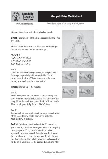 Gunpati Kriya Meditation I - Yogi Bhajan