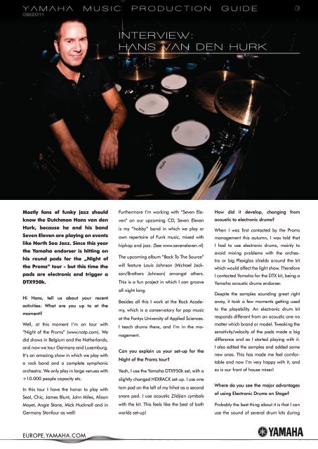 Drummer Hans van Den Hurk - EasySounds