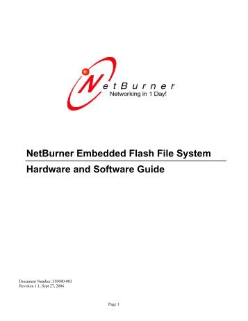 NetBurner Embedded Flash File System Hardware and Software