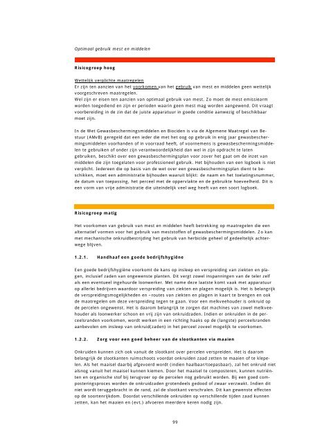 Rapportage onderdeel perceel - Clm