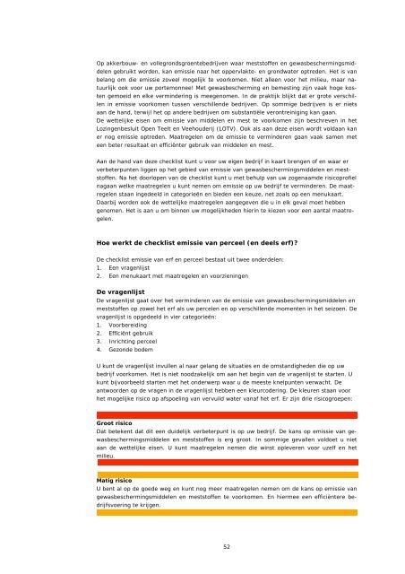 Rapportage onderdeel perceel - Clm