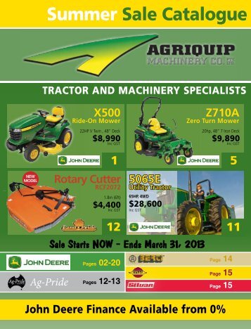 Summer Sale Catalogue - Agriquip Machinery Co