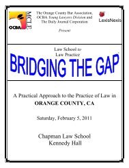 Chapman Law School Kennedy Hall - Orange County Bar Association