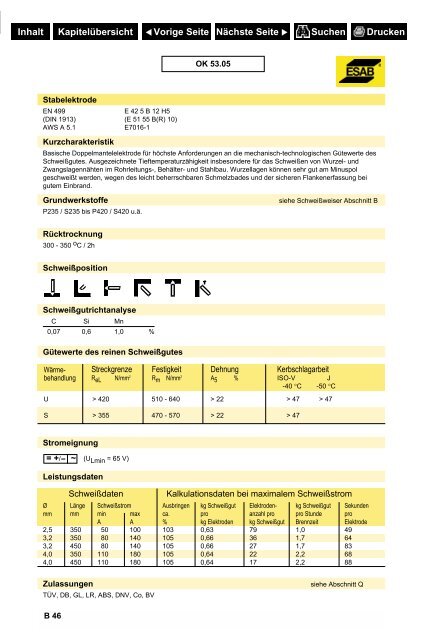 Schweißzusätze für un- und niedriglegierte Stähle B 2 - Kaack GmbH