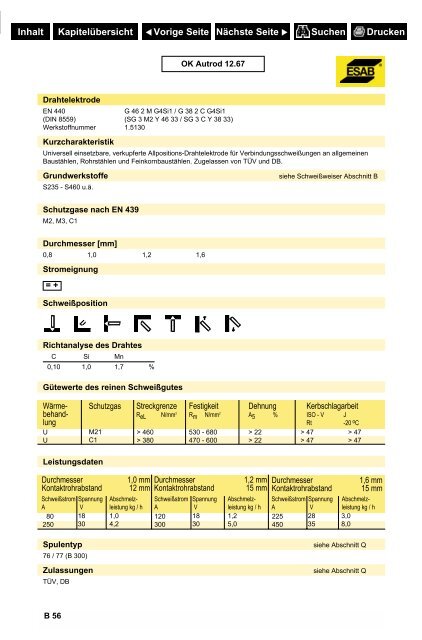 Schweißzusätze für un- und niedriglegierte Stähle B 2 - Kaack GmbH