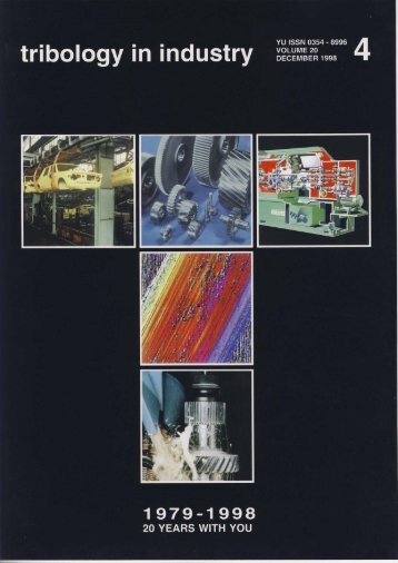 No. 4, 1998 - Tribology in Industry