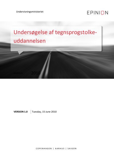 UndersÃ¸gelse af tegnsprogstolkeuddannelsen