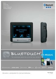 Information- and datasheet for retail and distribution. - BlueTouch