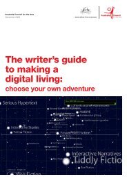 The writer's guide to making a digital living - Australia Council for the ...