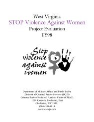 STOP Violence Against Women - West Virginia Division of Justice ...