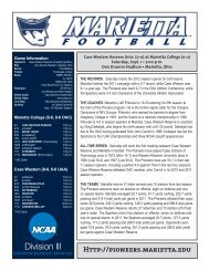 Game Notes (PDF) - Marietta College Athletics