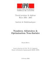 Nombres AlÃ©atoires & Optimisation Non-linÃ©aire - CQFD - EPFL