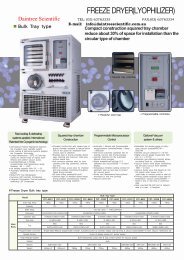 FREEZE DRYER(LYOPHILIZER) - Daintree Scientific