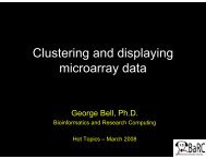 Clustering and displaying microarray data - Bioinformatics and ...