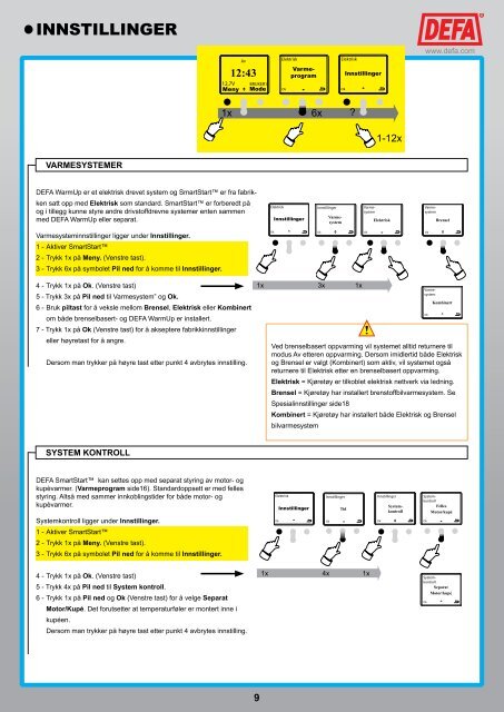 DEFA SmartStartâ¢ Bruks- / monteringsanvisning - Bilradiospesialisten