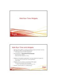 Web Run-Time Widgets