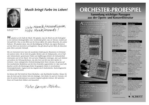 Orchester Probespiel Schott Music