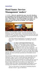 Hotel Santo: Service- Management 'anders' - TomBlog