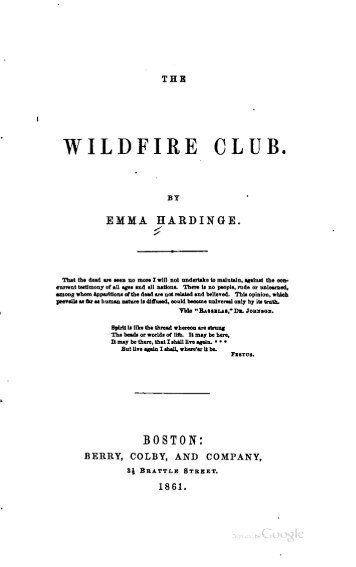 The Wildfire Club - The Emma Hardinge Britten Archive