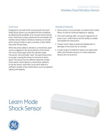 Learn Mode Shock Sensor - Interlogix