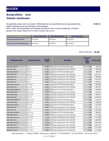 BUIZEN - MCB Nederland B.V.