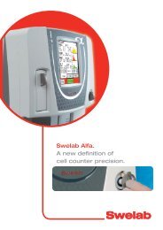 Swelab Alfa. A new definition of cell counter precision.
