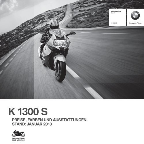 Preisliste K 1300 S (PDF, 262 KB) - BMW Motorrad
