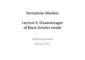 disadvantages of black-scholes model