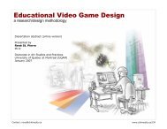 Educational Video Game Design - René St-Pierre