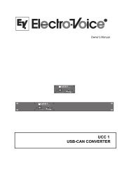 UCC 1 USB-CAN CONVERTER - Electro-Voice