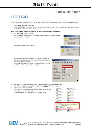 UCC1 FAQ - Electro-Voice