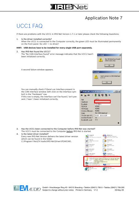 UCC1 FAQ - Electro-Voice