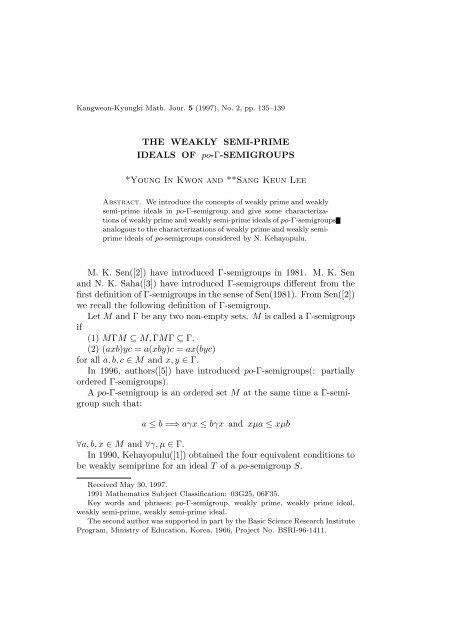THE WEAKLY SEMI-PRIME IDEALS OF po-Î-SEMIGROUPS ...