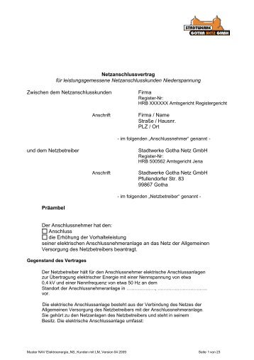 Netzanschlussvertrag - Stadtwerke-gotha-netz.de