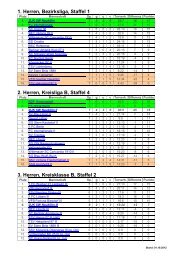 1. Herren, Bezirksliga, Staffel 1 2. Herren, Kreisliga B, Staffel 4 3 ...