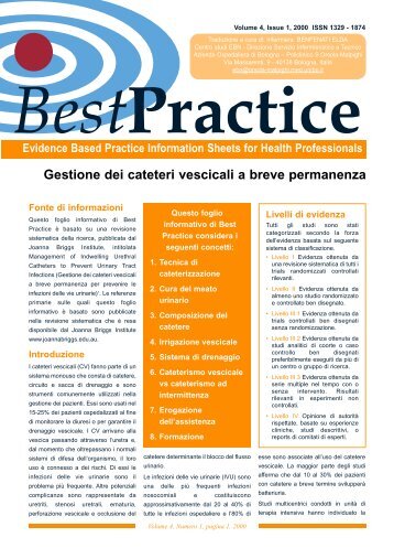 4(1) Catetere Vescicale.pdf - Evidence Based Nursing