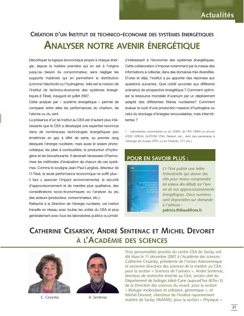 Journal de Saclay n° 39 - CEA Saclay