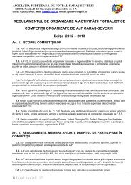REGULAMENTUL DE ORGANIZARE A ACTIVITÄÅ¢II ... - FRF-AJF.ro