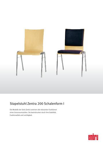 Stapelstuhl Zentra 200 Schalenform I - Embru